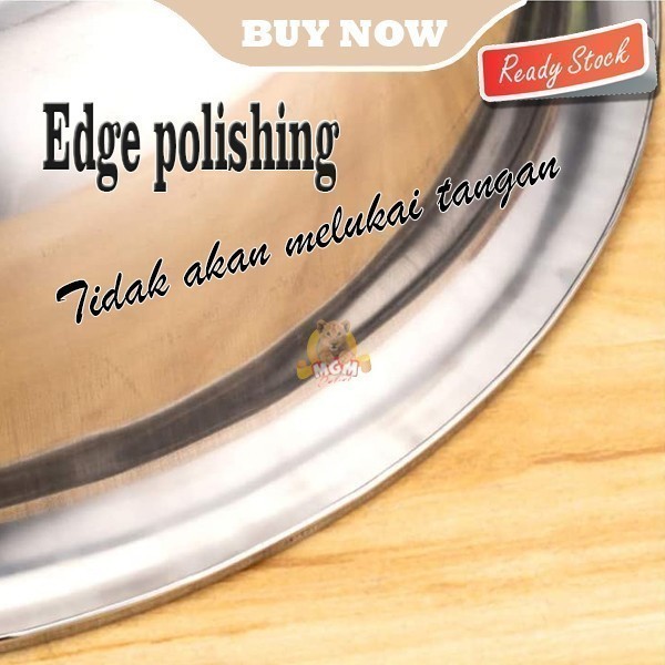 Baskom stainless PREMIUM 22cm TEBAL anti karat baskom dalam serbaguna - Image 3