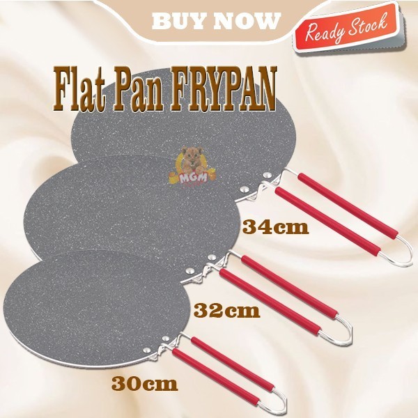 PREMIUM Marble series NON Stick Flat pan 34CM FRYPAN datar Kulit kebab - Image 5