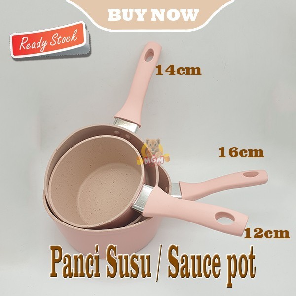 Panci teflon Marble 16cm Panci susu Sauce Pot Mini Anti Lengket - Image 4