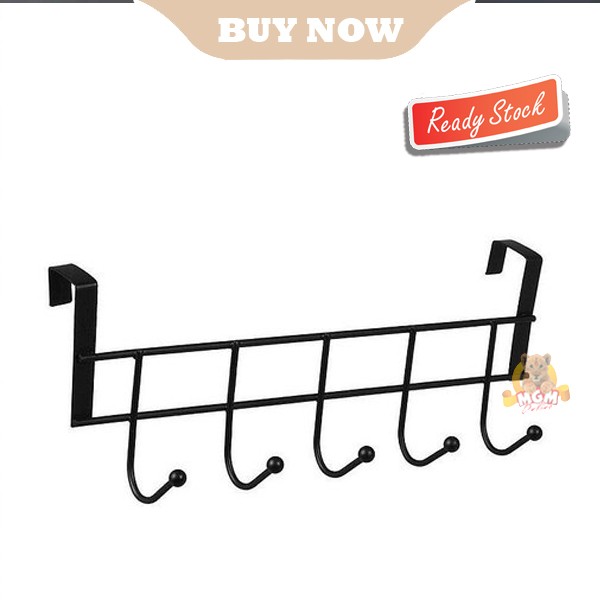 Gantungan Pintu Hanger Baju Alat Dapur Door Hook Serbaguna 5kait - Image 3