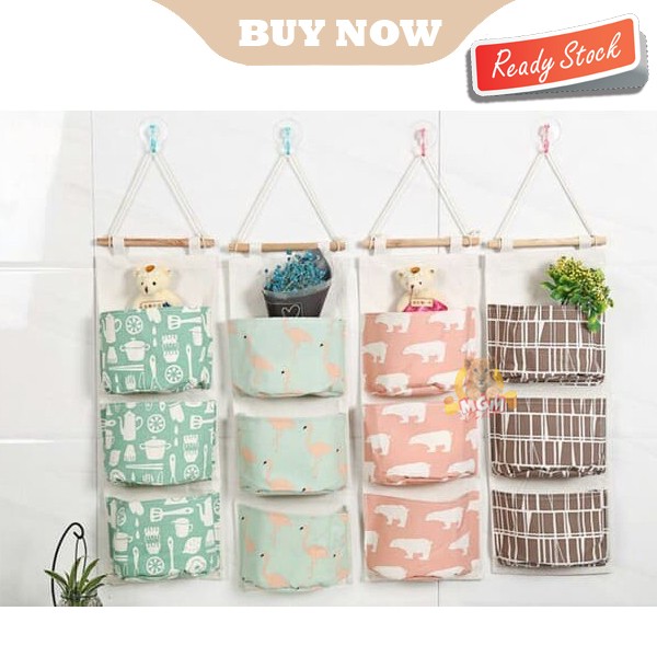Organiser Pouch gantung SEKAT 3 Storage bag gantung 57x21cm MOTIF - Image 2