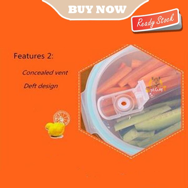 Borosilicate Glass Lock container BULAT 950ml Sekat 2 Tempat makan - Image 3