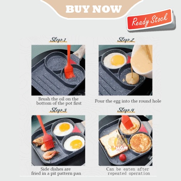 Marble series NON Stick Frypan 4in1 Sekat Induction READY - Image 5
