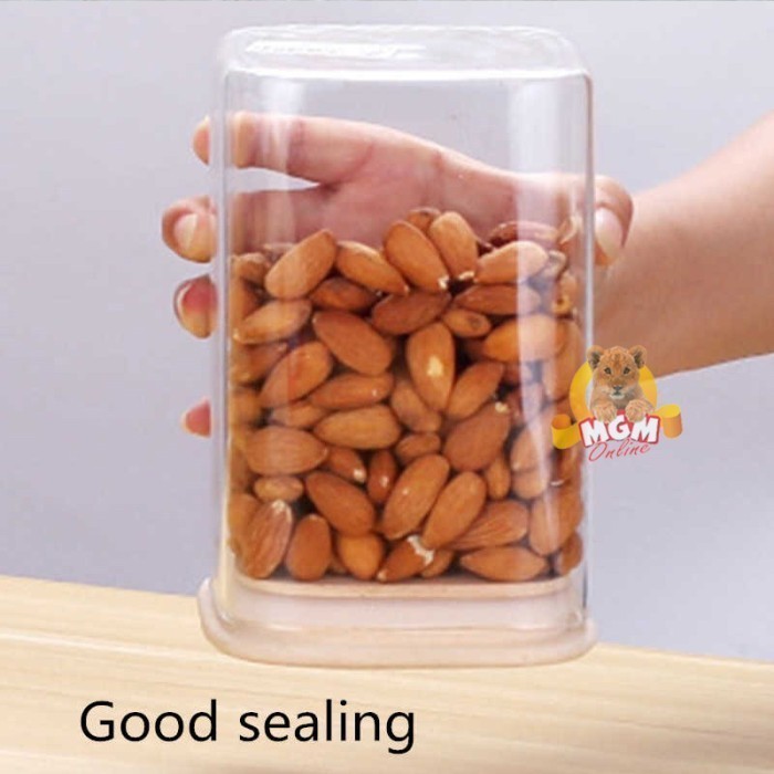 KOTAK 10cm KEDAP Toples Kaca tutup kayu BOROSILICATE glass 800ml - Image 2