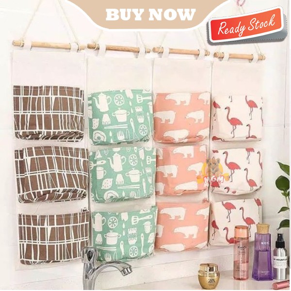 Organiser Pouch gantung SEKAT 3 Storage bag gantung 57x21cm MOTIF - Image 3