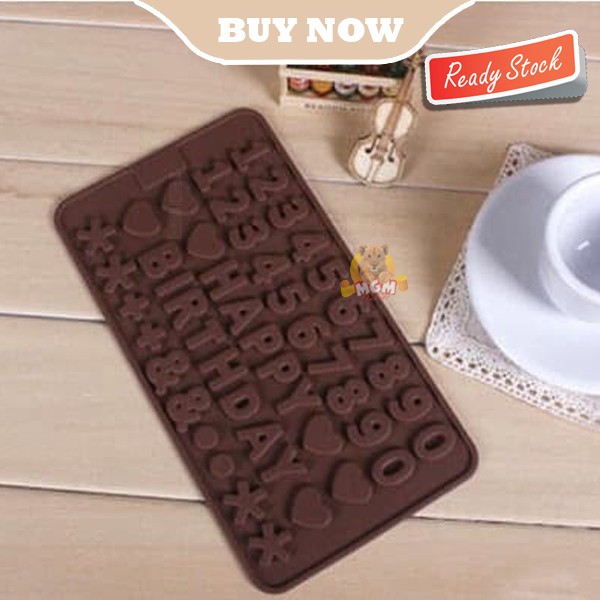 Cetakan coklat happy birthday Silicone chocolate Maker cetakan nomor - Image 2