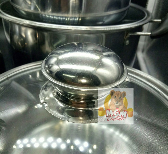 Panci set Stainless 8pcs (Tutup Kaca) - Image 2