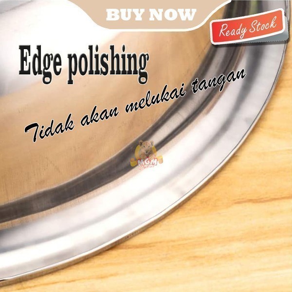 Baskom stainless PREMIUM 26cm TEBAL anti karat baskom dalam serbaguna - Image 2