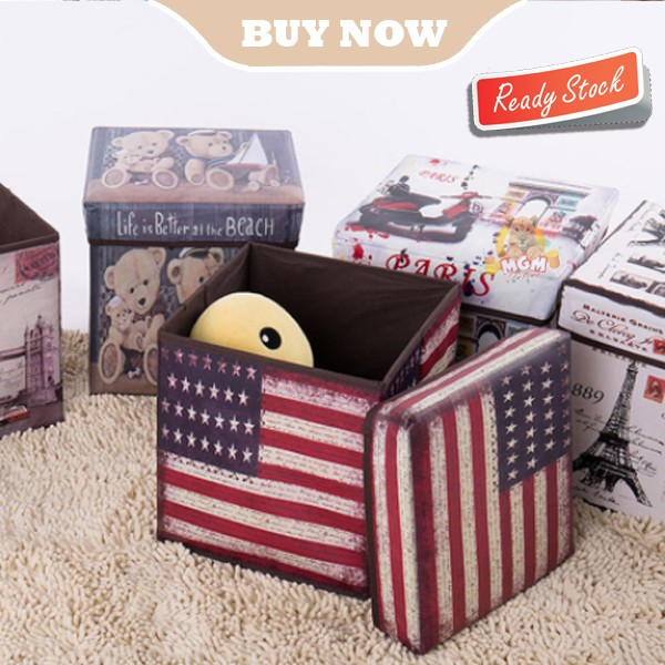 Vintage Storage Box tempat Penyimpanan Barang Serbaguna 30x30cm - Image 2