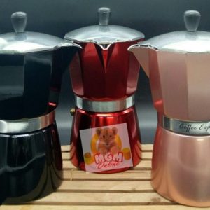 Moka Pot Alumunium Warna 6Cup / Espresso Maker 6Cups segi10 2366