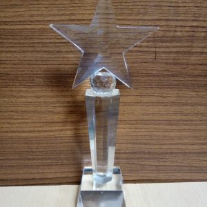 P6 Plakat kristal / Trophy Crystal kaca / Piala Golf / Piala Dunia