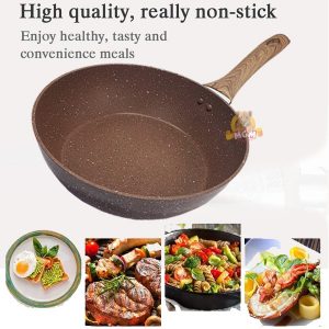 Wajan Teflon Marble Wok 24CM Anti Lengket Induction ready