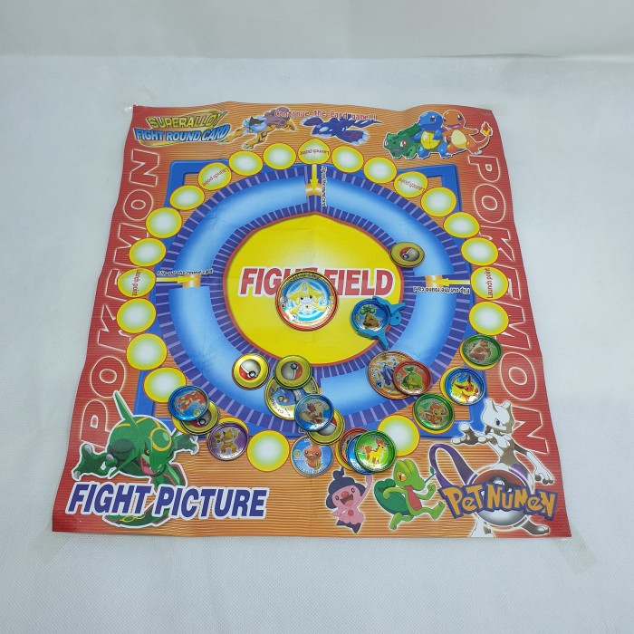 Koin pokemon Super Big Round Card Tajos Pokemon set with Arena