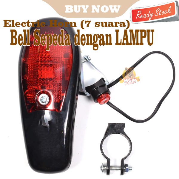 Bel sepeda LED dengan 8 suara electric horn suara NYARING dan KENCANG - Image 5
