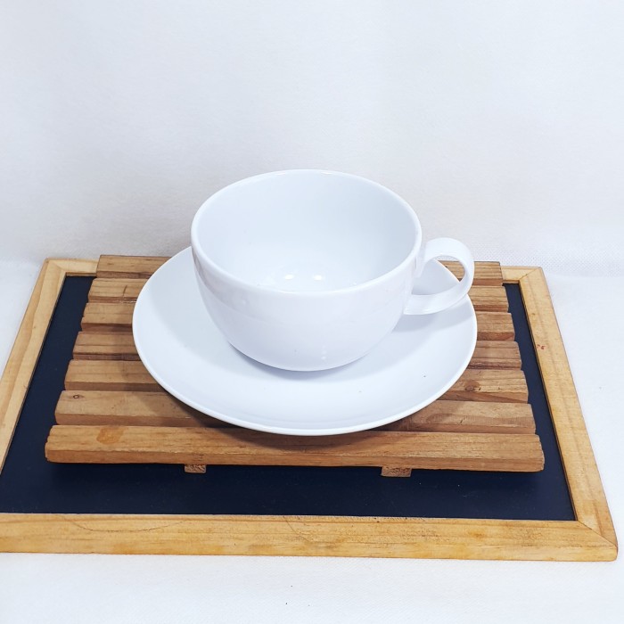 Cangkir Tatak Mug cappucino keramik 300ml porcelain Polos putih
