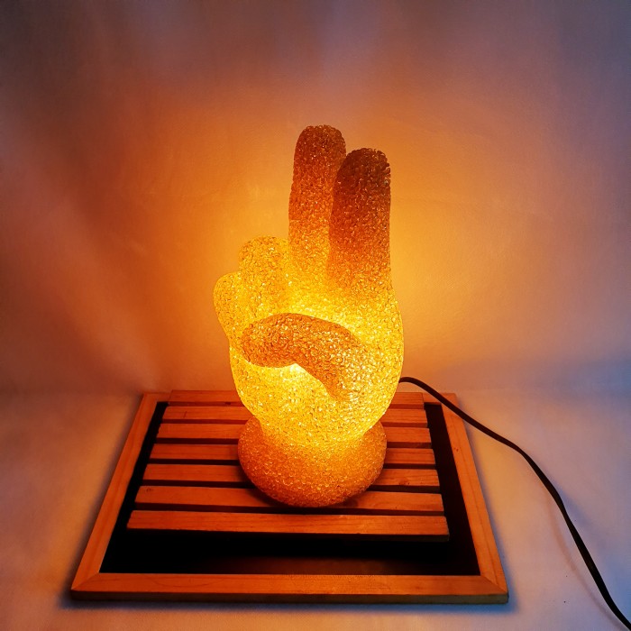 3D GIFT LAMP Lampu tidur listrik model Peace Hand teman tidur - Image 3