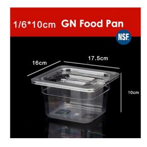 Polycarbonate Food pan 1/6 tinggi 10CM - foodpan 1/6 T10 tahan 100C