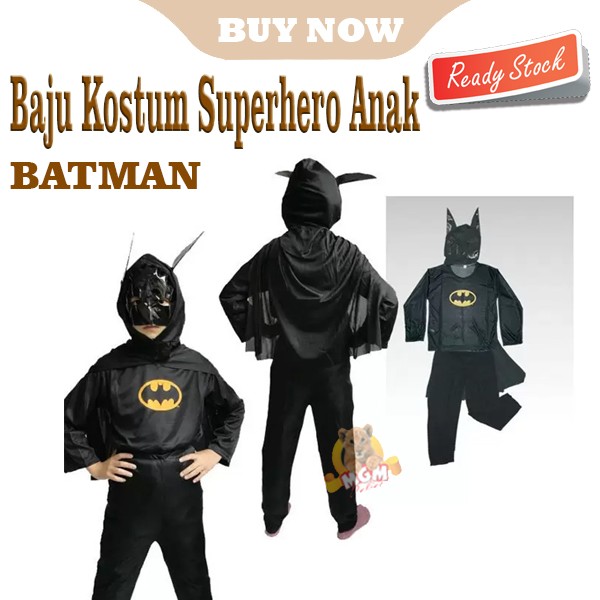 Baju kostum SUPERHERO anak halloween costume COMPLETE SET polyester - Image 2