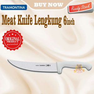 Made in Brazil Tramontina Pisau daging 6in lengkung atas Seset Knife