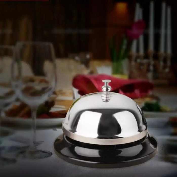 Desk Call bell restoran Bell meja receptionist waiter Stainless 3.5in - Image 4