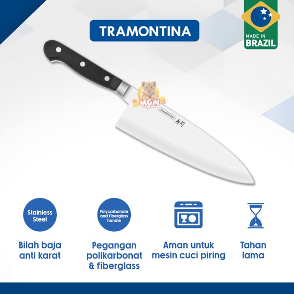 Tramontina DEBA 8in GOLD pisau sushi line japan precision knife - Image 3