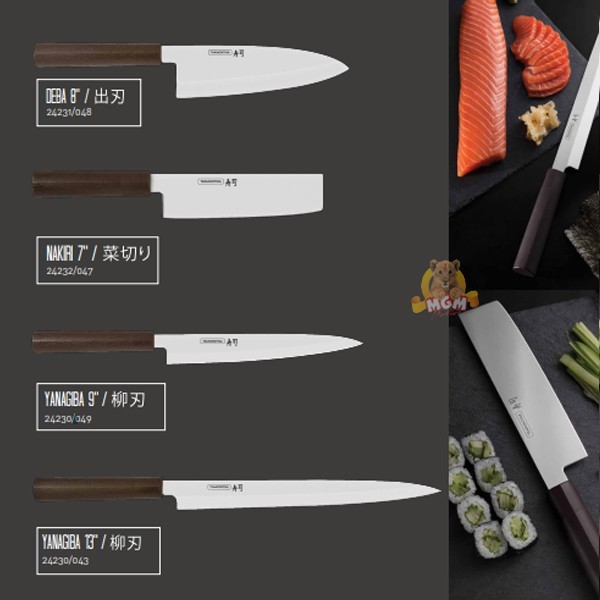 Tramontina Yanagiba 13in Silver pisau sushi line japan precision knife - Image 4
