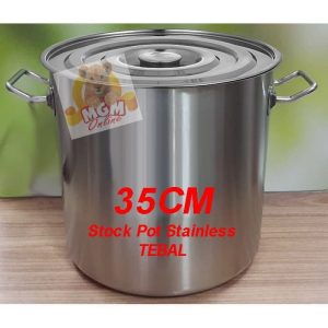 JUMBO 40L Stockpot 35CM stock pot stainless SUPER seTEBAL Zebra stock