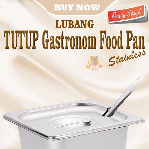 Tutup Food pan Stainless 1/1 gastronorms Cover open LUBANG prasmanan - Image 5