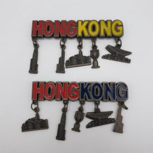 3D LOGAM Souvenir Negara magnet Kulkas Tempelan HONG KONG Juntai