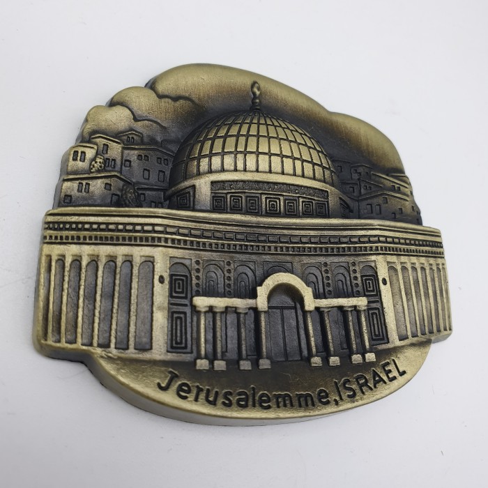 3D LOGAM Souvenir Negara magnet Kulkas Tempelan Jerusalem Israel - Image 4