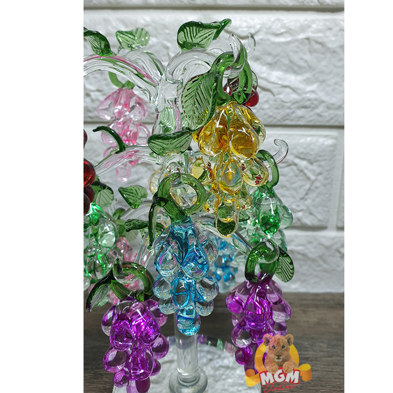 Pajangan kristal pohon angur Crystal dengan pohon 12 buah angur WARNA - Image 2