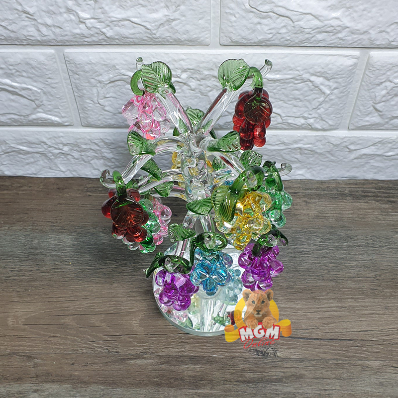 Pajangan kristal pohon angur Crystal dengan pohon 12 buah angur WARNA - Image 3