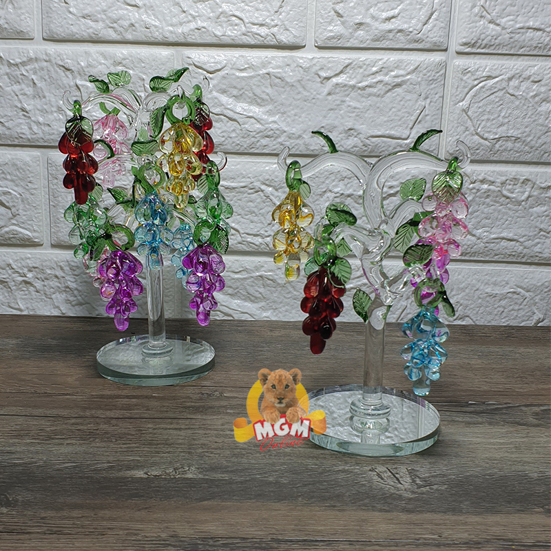 Pajangan kristal pohon angur Crystal dengan pohon 12 buah angur WARNA - Image 4