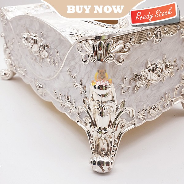 LUXURY Metal Klasik Tempat kotak tisu Tissue Box Classic Berat - Image 4