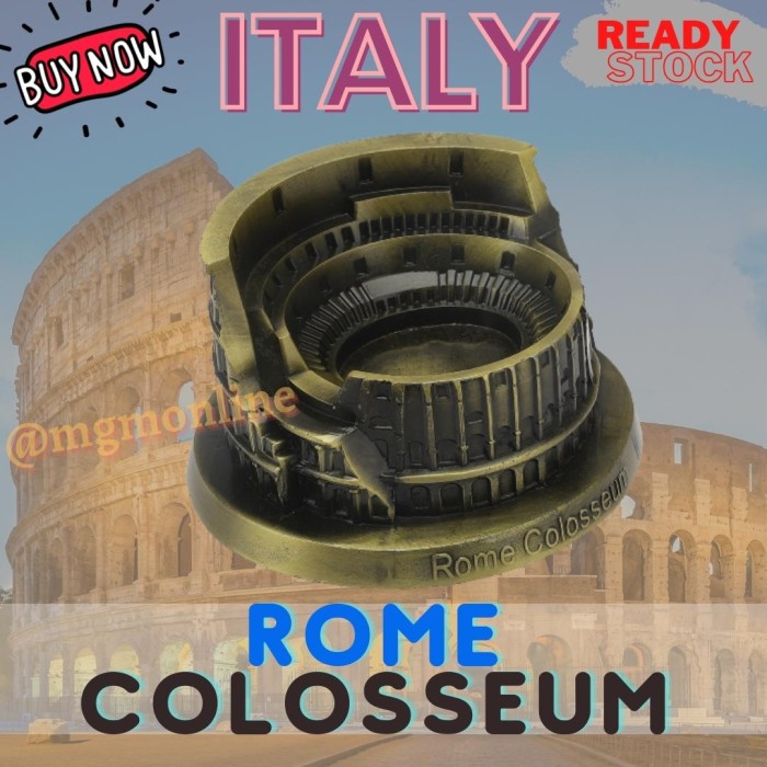 Souvenir Italy Rome Colosseum Oleh2 negara arena gladiator - Image 4