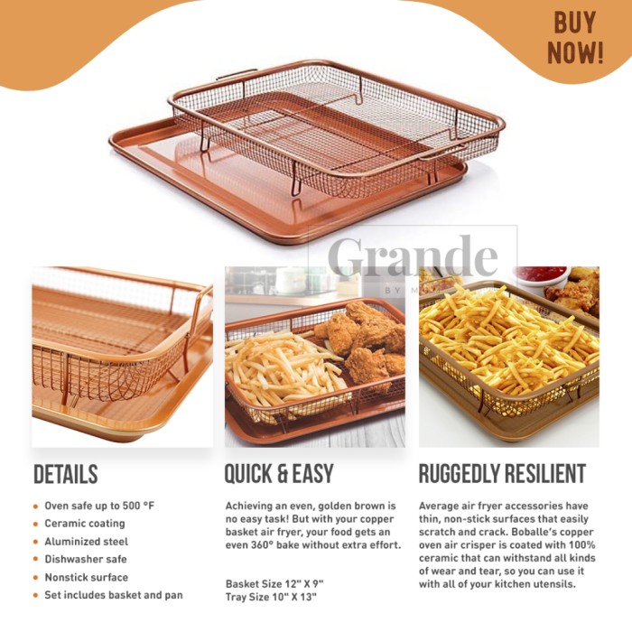 SET Segi 30x22 Peniris gorengan PLUS nampan gorengan stainless handle - Image 4