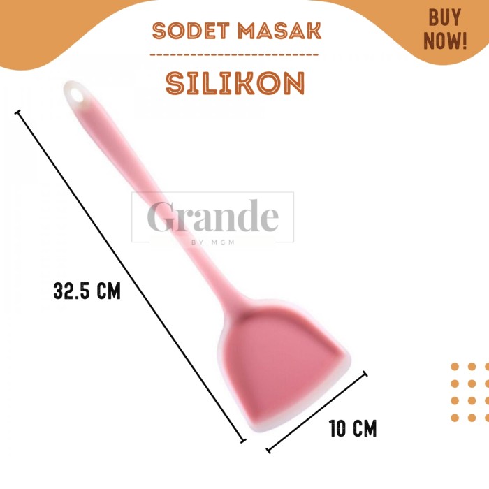 SODET silikon 33cm Silicone Sutil warna 13inch Tahan Panas utk teflon - Image 2