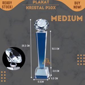 P10X-M NEW Plakat diamond kristal Trophy Crystal kaca Piala 26cm