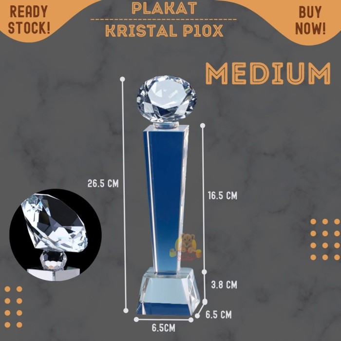 P10X-M NEW Plakat diamond kristal Trophy Crystal kaca Piala 26cm