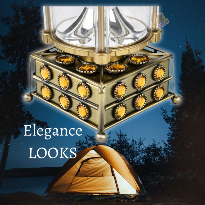 rechargeable LED lampu camping darurat dengan USB charger dan solar - Image 4