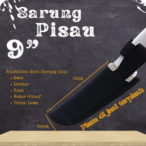 Sarung pisau dapur ukuran 23cm atau 9inch aman untuk traveling