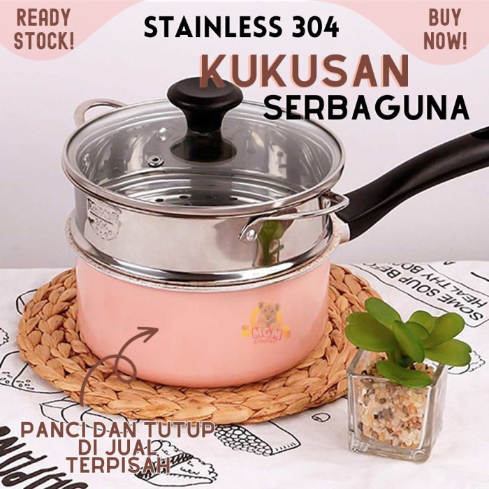 Kukusan 20cm stainless 304 Steamer Alat Kukus cocok untuk semua panci - Image 5