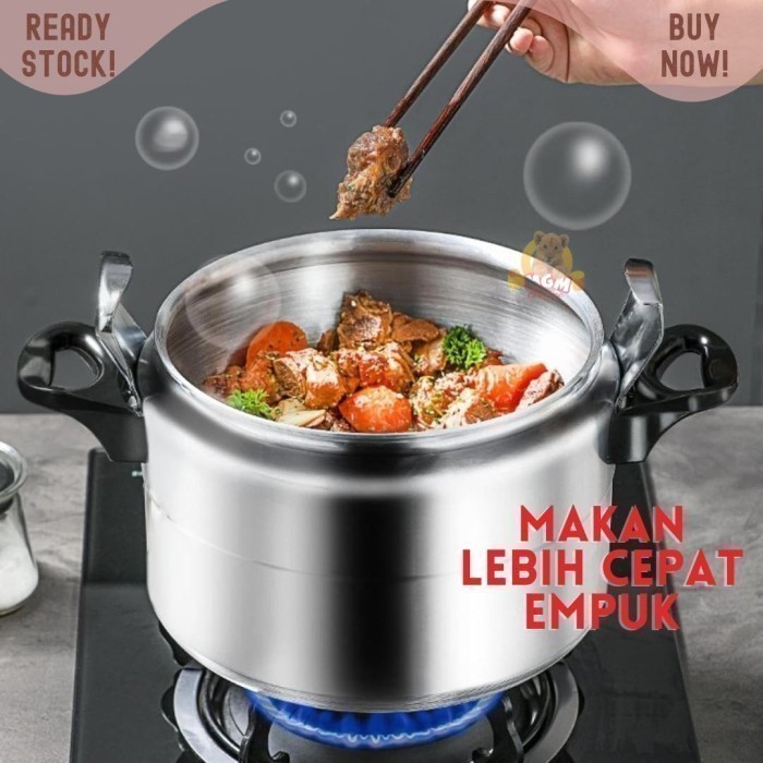 presto Alumunium 55L PREMIUM panci 44cm pressure cooker TEBAL di jamin - Image 3
