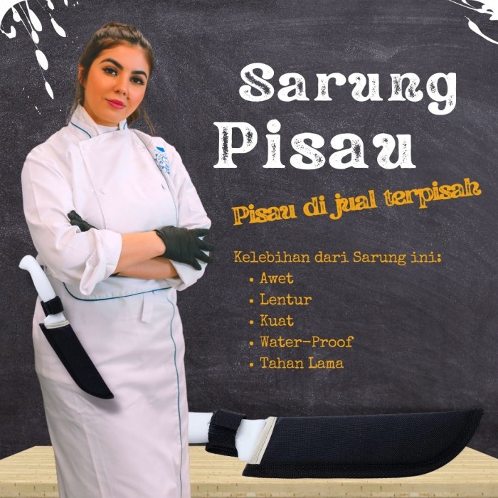 Sarung pisau dapur ukuran 28cm atau 11inch aman untuk traveling - Image 2
