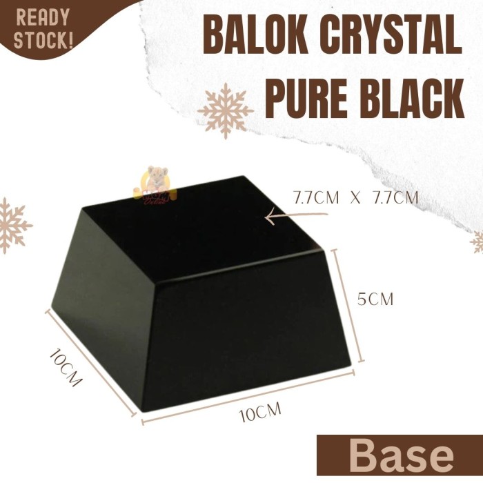 Plakat Kaki PURE BLACK kristal Trophy Crystal kaca Piala medali 10cm - Image 2