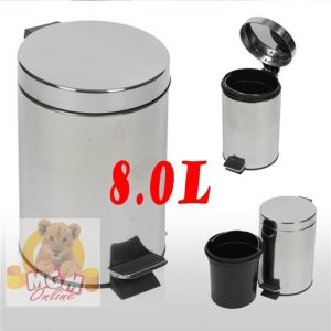 Injak Tempat sampah Stainless tutup injak 8.0L