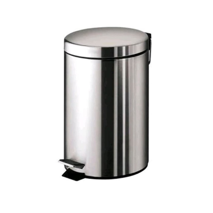 Injak Tempat sampah Stainless tutup injak 12L T39cm - Image 2
