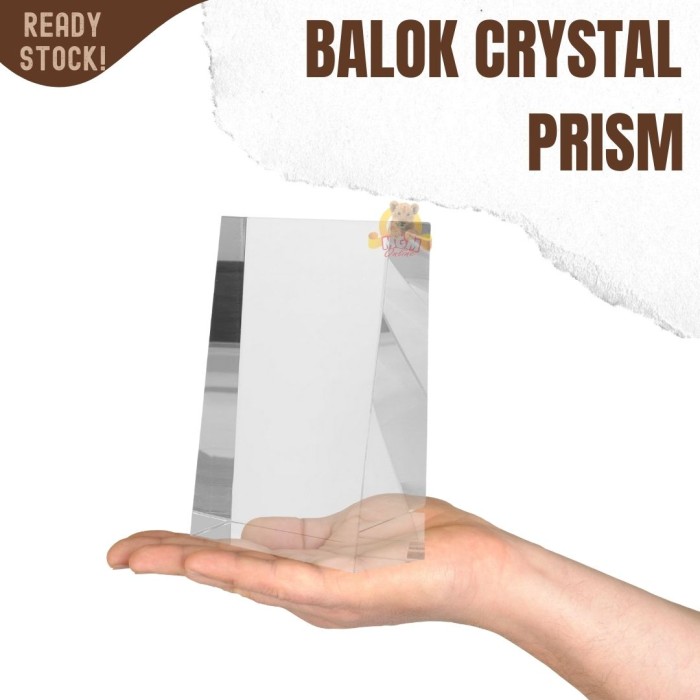 BS764 Plakat Prism cut kristal Trophy Crystal kaca Piala medali 13cm - Image 3