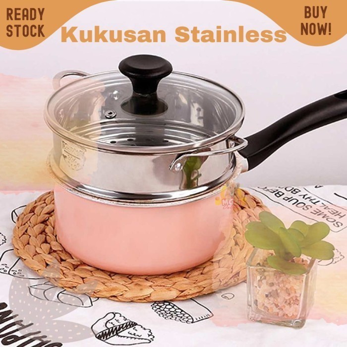 Kukusan 28cm stainless 304 Steamer Alat Kukus cocok untuk semua panci - Image 5
