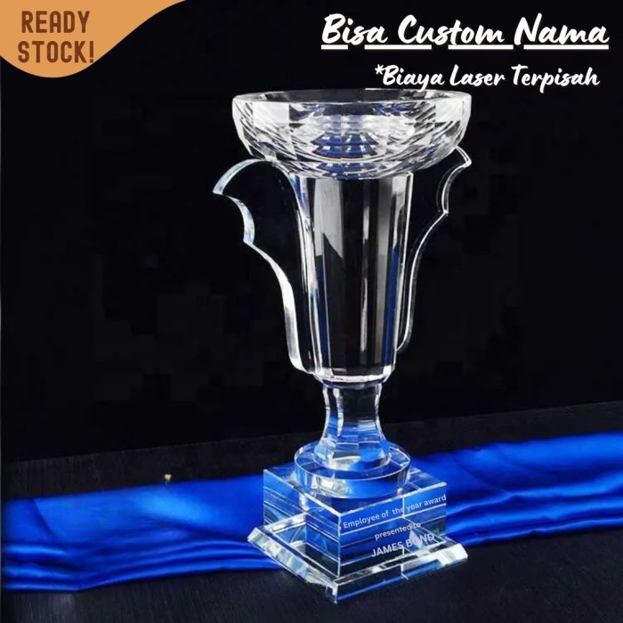 P58-L Plakat kristal Trophy 27cm tinggi Crystal kaca Piala medali - Image 2